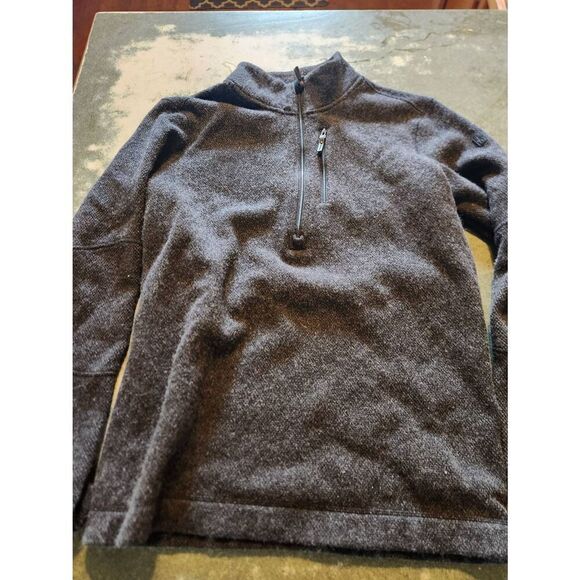 Smartwool Men's Hudson Trail Fleece Half Zip Sweater  in grey sz Medium - Picture 2 of 5